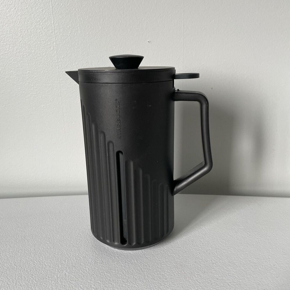 Starbucks 8-Cup Coffee French Press Matte Black Plastic Glass Drinkware